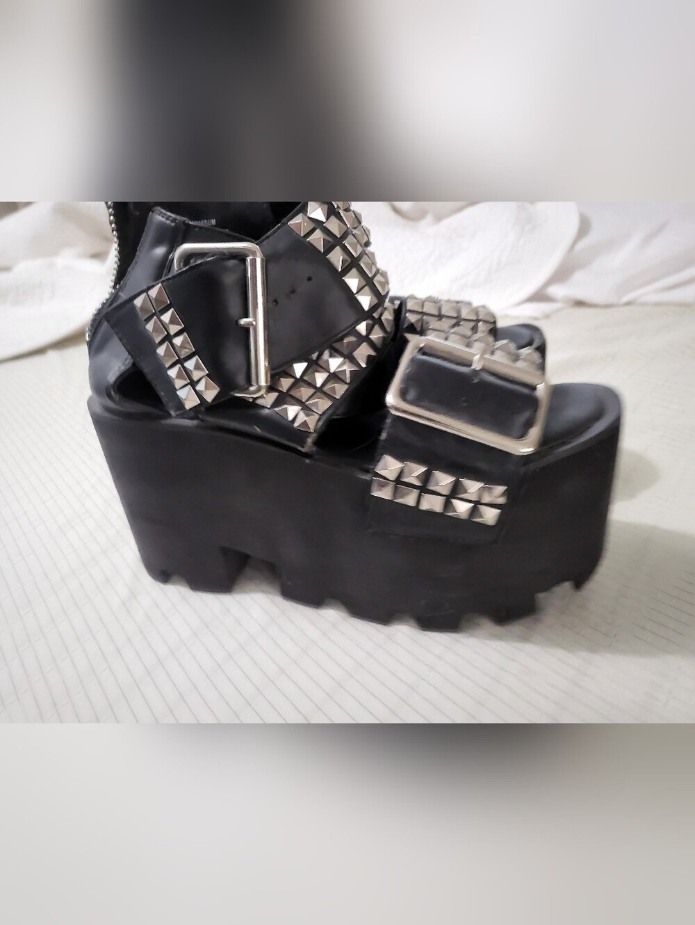 Black Platform Shoes Size 6